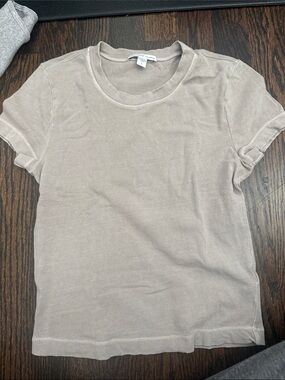 James Perse Short Sleeve Crewneck Tee in Taupe